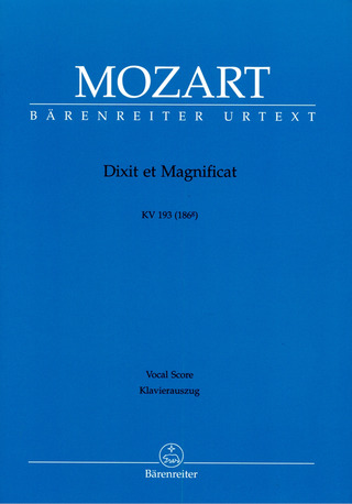 Wolfgang Amadeus Mozart - Dixit et Magnificat KV 193 (186g)