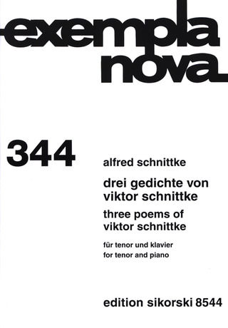 Alfred Schnittke - 3 Gedichte von Victor Schnittke für Tenor und Klavier