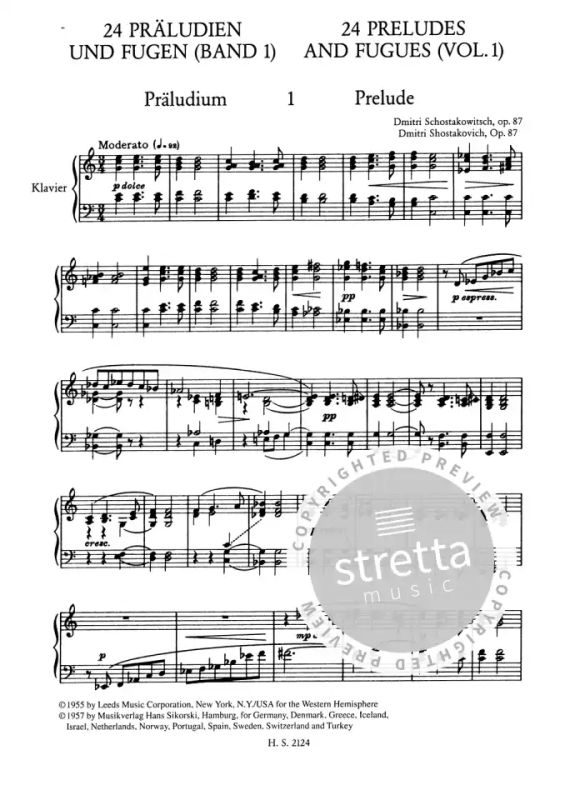 Dmitri Shostakovich - 24 Preludes and Fugues op. 87/1-12