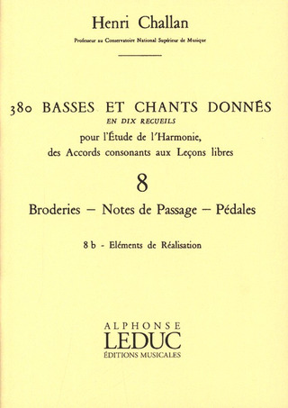 Henri Challan - 380 Basses et Chants Donnés Vol. 8B