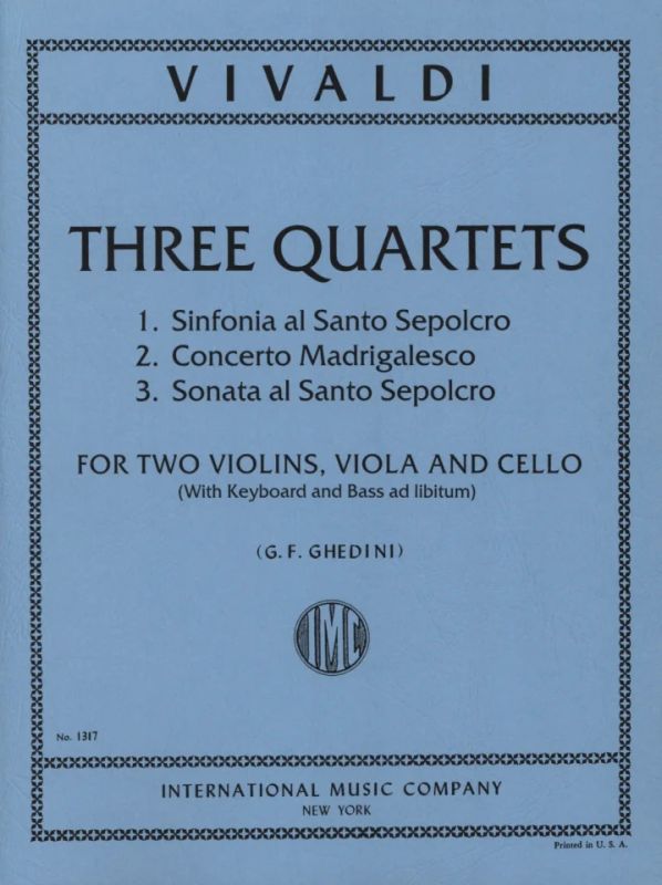 Antonio Vivaldi - Three String Quartets
