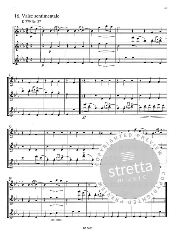 Franz Schubert - Tänze für 3 Flöten (3)