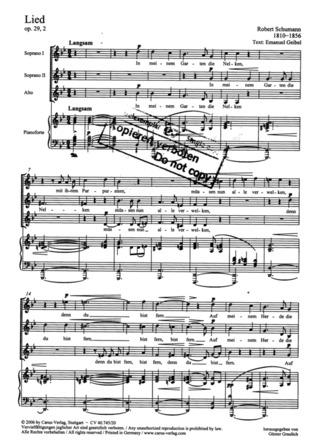 Robert Schumann: Lied op. 29, 2