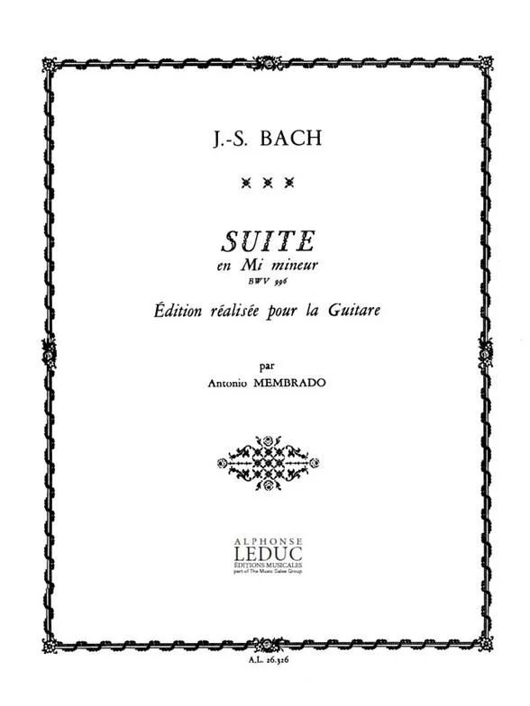 Johann Sebastian Bach - Suite En Mi Mineur Bwv 996