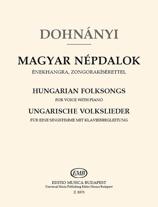 Ernst von Dohnányi - Ungarische Volkslieder