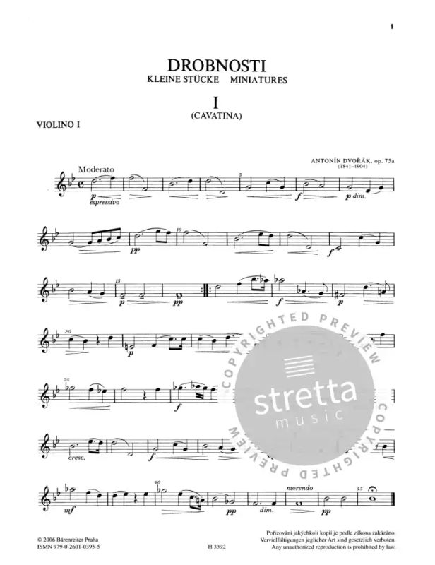 Antonín Dvořák: Kleine Stücke op. 75a (1)