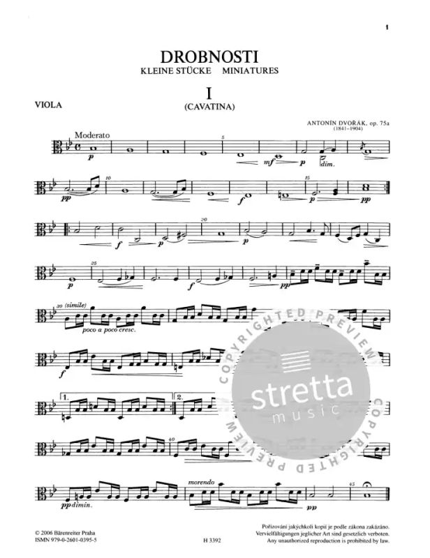 Antonín Dvořák: Kleine Stücke op. 75a (3)
