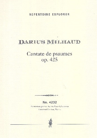 Darius Milhaud - Cantate de psaumes op. 425