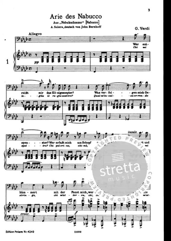 Klavier Musiknoten 4234 Bariton 30 Bariton Arien Opernarien Gesang Mittel 