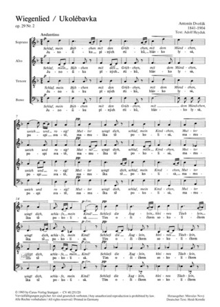 Antonín Dvořák - Wiegenlied / Ukolébavka F-Dur op. 29, 2 (1876)