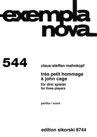 Claus-Steffen Mahnkopf: Très petit hommage à John Cage