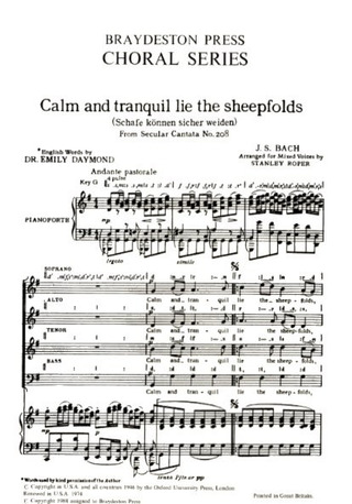 Johann Sebastian Bach - Calm and tranquil lie the sheepfolds