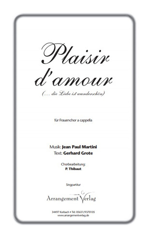 Jean Paul Egide Martini - Plaisir d'amour
