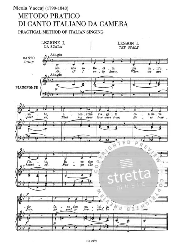 Nicola Vaccai: Practical Method of Italian Singing (1)