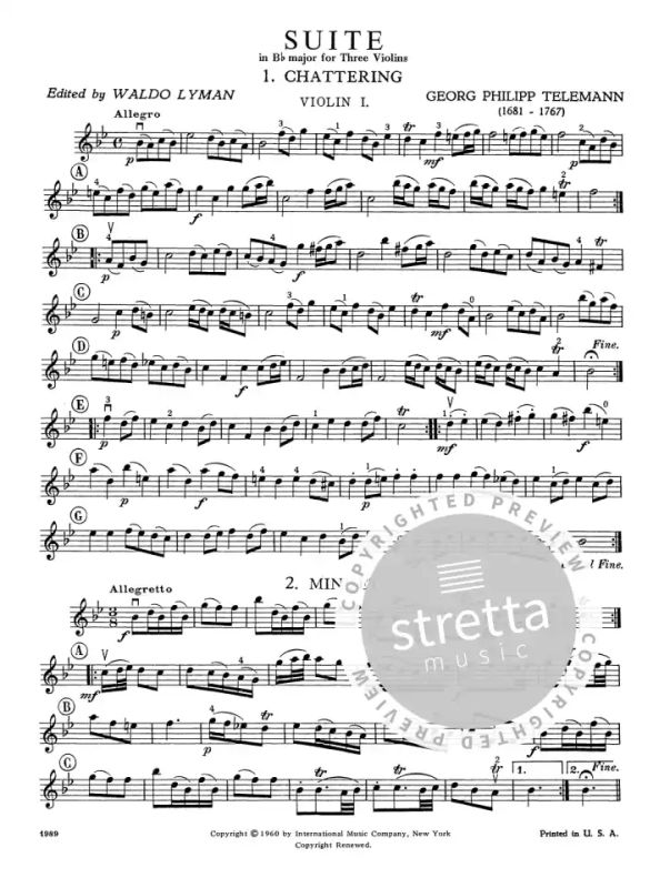 Georg Philipp Telemann - Suite B flat major (1)