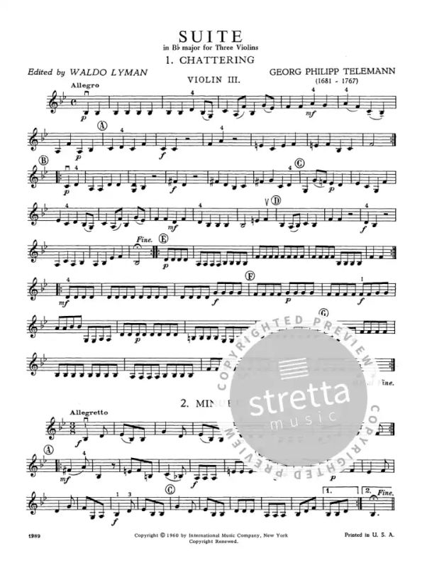 Georg Philipp Telemann - Suite B flat major (3)