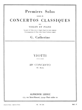 Giovanni Battista Viotti - Premiers Solos Concertos Classiques