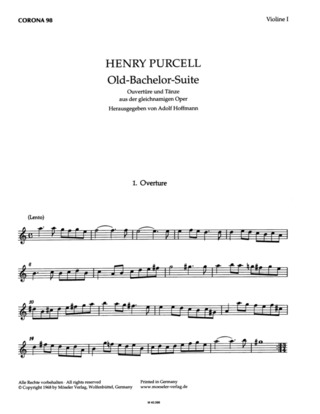 Henry Purcell - Old-Bachelor-Suite Z 607