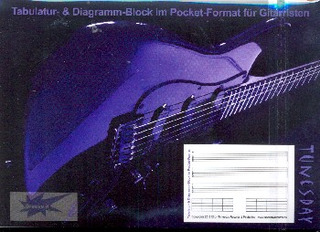 Notenblock Tabulatur und Diagramm für Gitarristen Pocket-Format Din A6, 50 Blatt