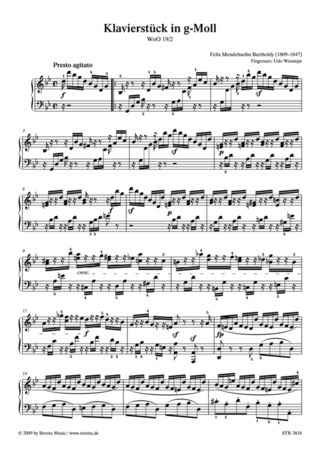Felix Mendelssohn Bartholdy - Klavierstück in g-Moll