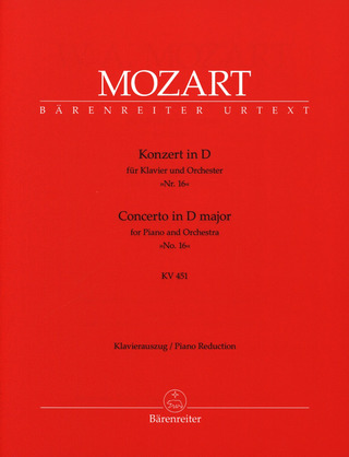 Wolfgang Amadeus Mozart - Concerto No. 16 in D major K. 451