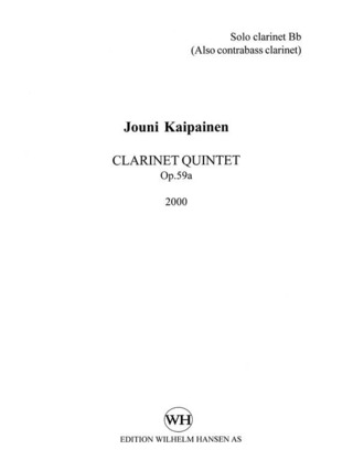 Jouni Kaipainen: Clarinet Quintet Op.59a