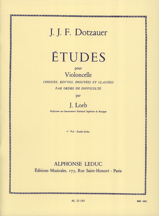 Friedrich Dotzauer - Etudes Vol. 1 Violoncelle