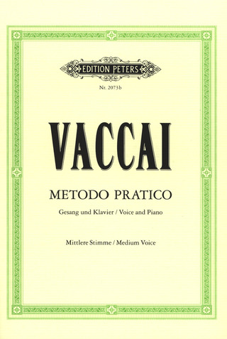 N. Vaccai - Metodo pratico di Canto Italiano – mittlere Stimme