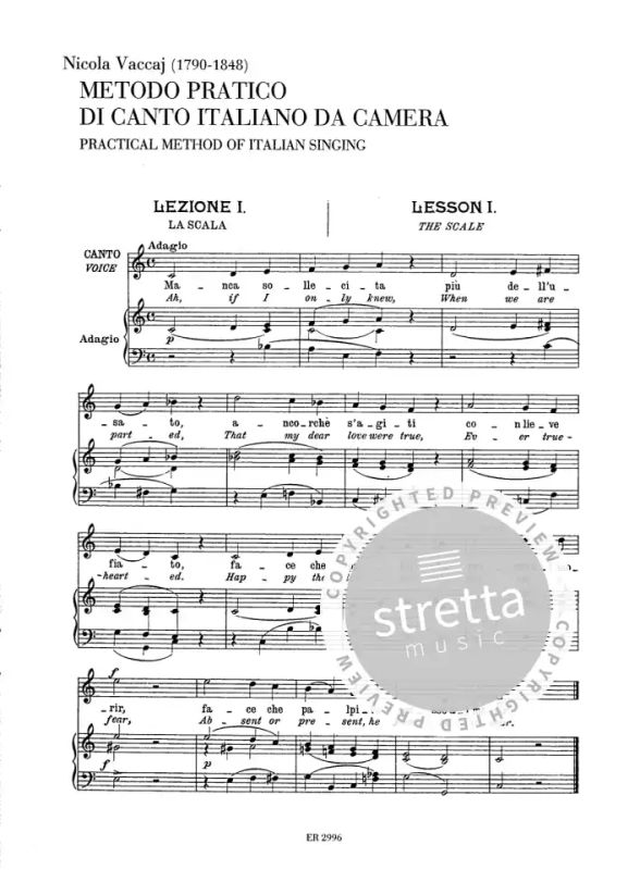 Nicola Vaccai: Practical method of Italian singing (1)