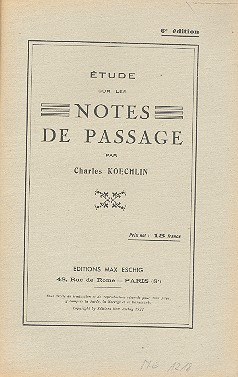 Charles Koechlin - Etude Sur Les Notes De Passage