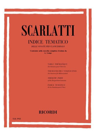 Domenico Scarlatti - Table thématique des Sonates pour clavecin