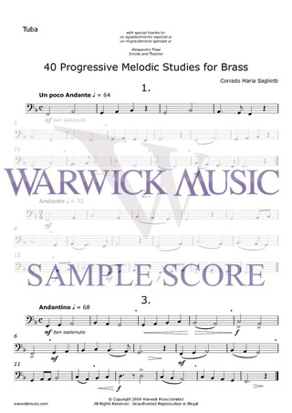 Corrado Maria Saglietti - 40 Progressive Melodic Studies for Brass