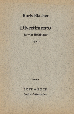 Boris Blacher: Divertimento (1951)