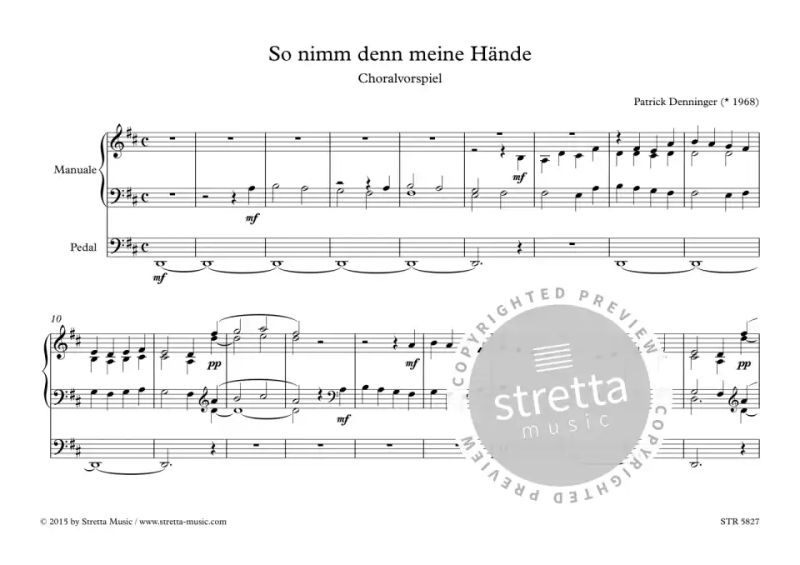 So Nimm Denn Meine Hande From Patrick Denninger Buy Now In Stretta Sheet Music Shop Or browse results titled : stretta sheet music