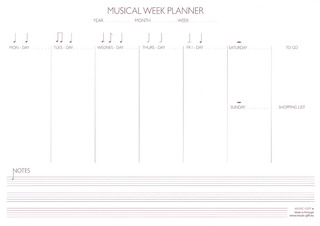 Musikalischer Wochenplaner (A4)