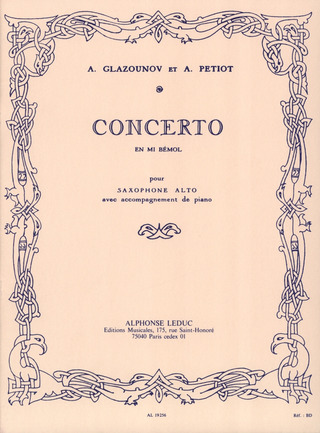 Alexander Glasunow - Concerto En MI Bemol