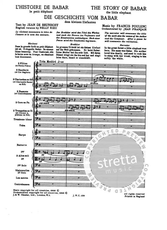 Francis Poulenc - L'Histoire De Babar (Full Score) (1)