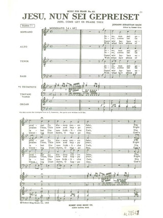 Johann Sebastian Bach - Jesu, Nun Sei Gepreiset BWV41