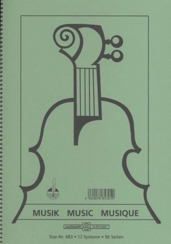 Notenbuch A4 Hoch 21x29,7 Umweltpapier Spiralbindung
