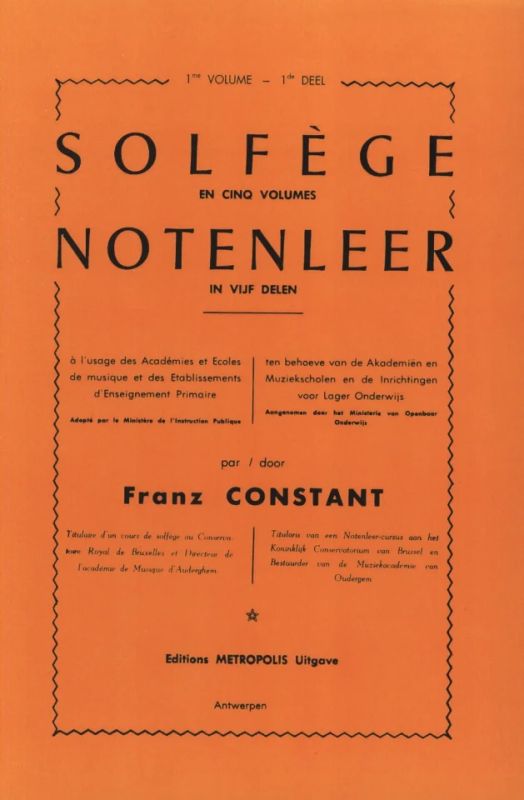 Franz Constant - Solfège 1