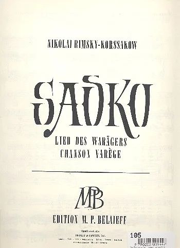 Nikolai Rimski-Korsakow - Chanson Varège
