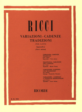 Ricci Luigi - Variazioni-Cadenze-Tradizioni per Canto - Appendice 1