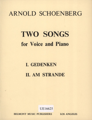Arnold Schönberg: 1.Gedenken - 2. Am Strande für Gesang und Klavier