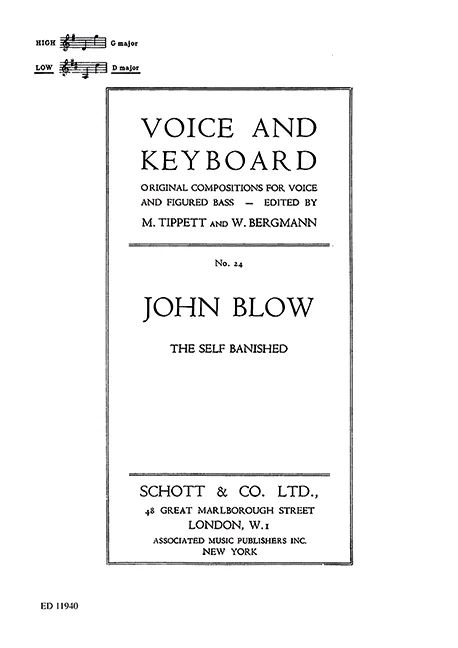 John Blow - The Self Banished
