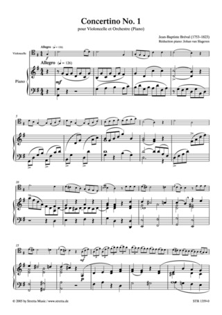 Jean-Baptiste Bréval: Concertino Nr. 1