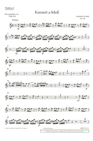 Antonio Vivaldi - Concerto  a-Moll RV 108/PV 77