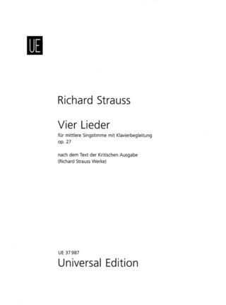 Richard Strauss - Vier Lieder op. 27 TrV 170