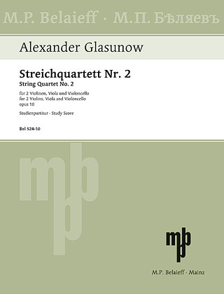 Alexander Glasunow - Streichquartett Nr. 2 F-Dur