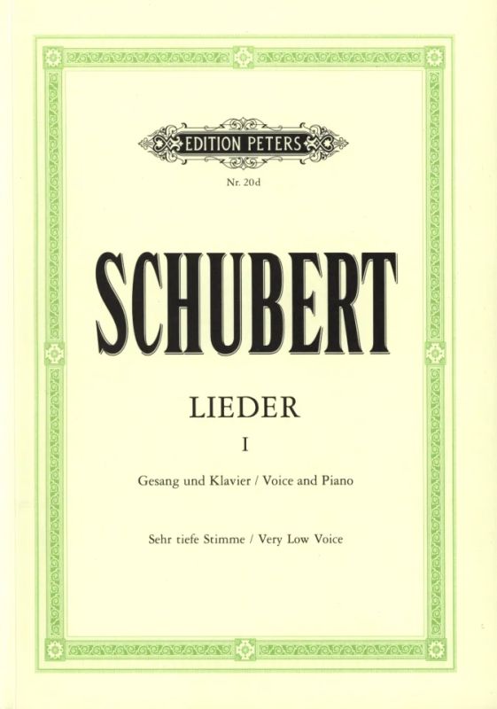 Franz Schubert - Lieder 1 – Very Low Voice