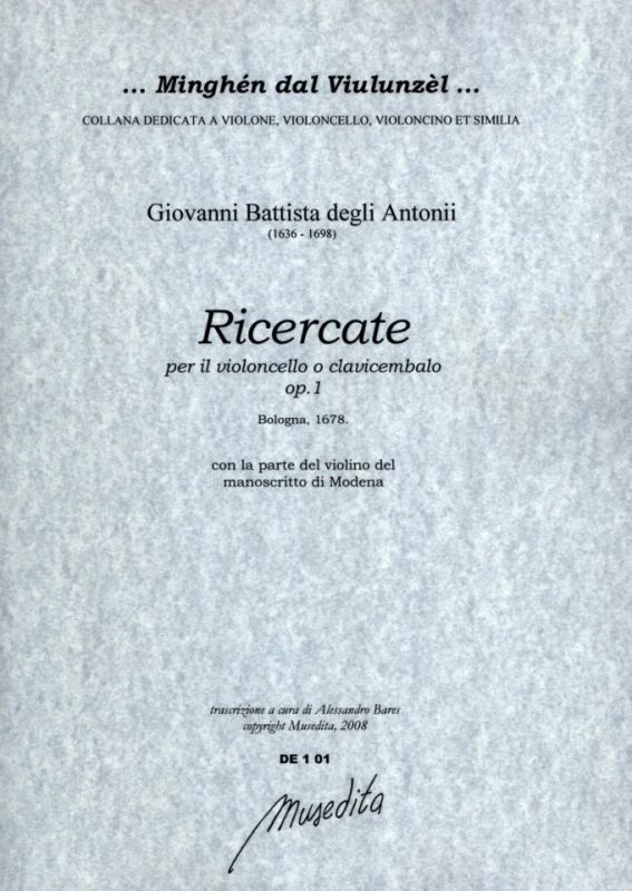 Giovanni Battista degli Antonii - Ricercate op. 1
